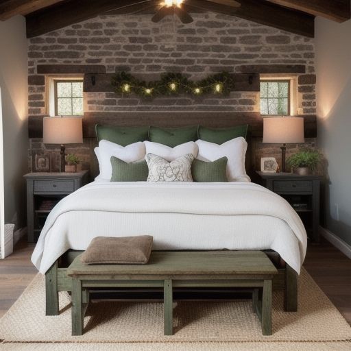 Small Dark Green Bedroom 28