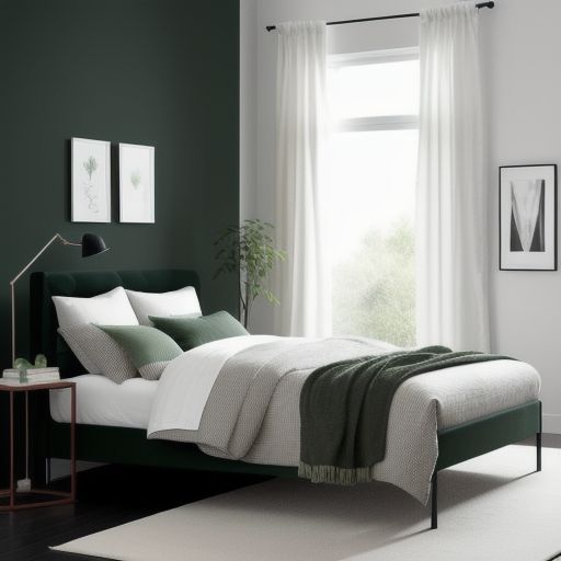 Small Dark Green Bedroom 29