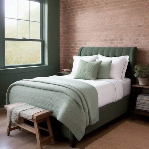 Small Dark Green Bedroom 30