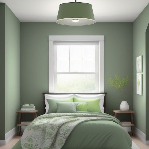 Small Light Green Bedroom 1