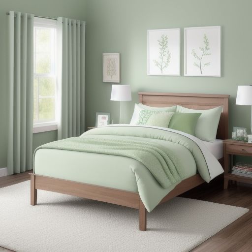 Small Light Green Bedroom 7