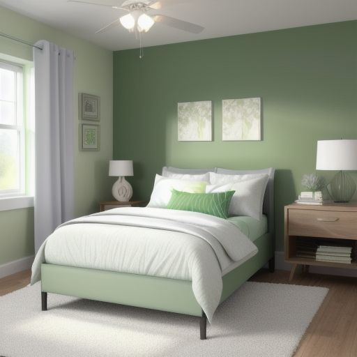 Small Light Green Bedroom 12