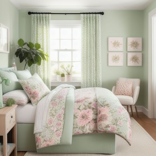 Small Light Green Bedroom 13