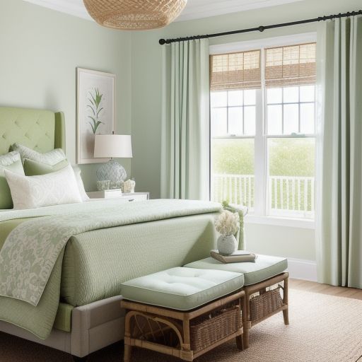 Small Light Green Bedroom 14