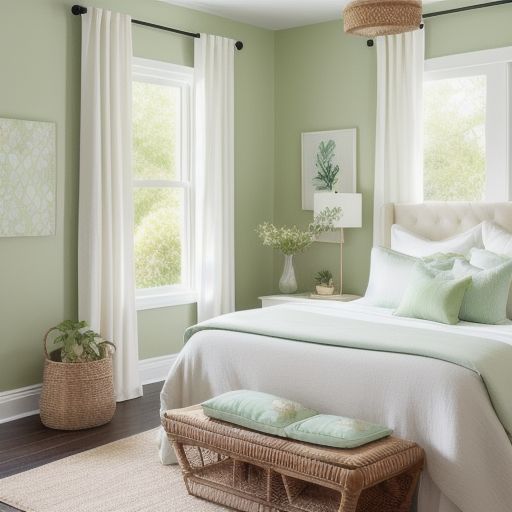 Small Light Green Bedroom 16