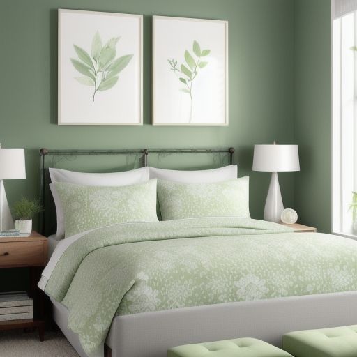 Small Light Green Bedroom 17