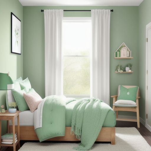 Small Light Green Bedroom 19