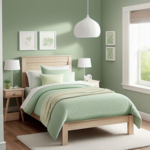 Small Light Green Bedroom 20