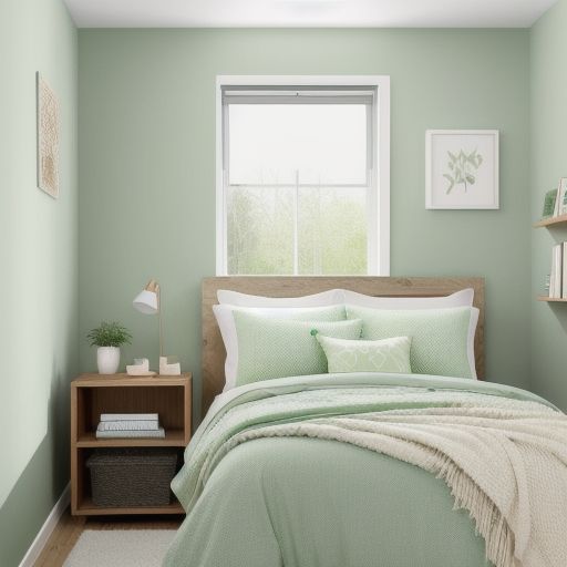 Small Light Green Bedroom 25