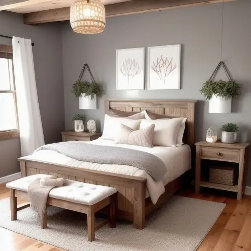 Wooden Tiny Master Bedroom 4