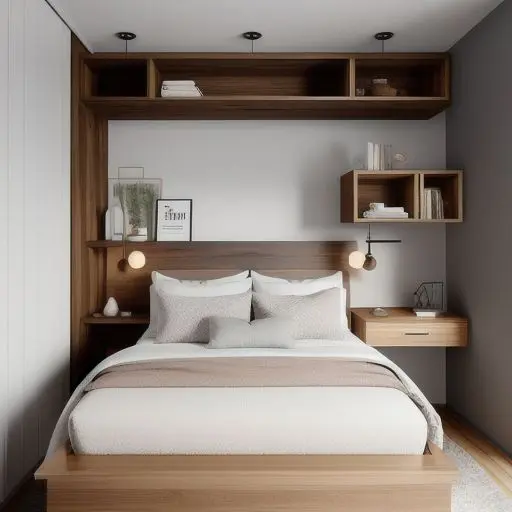 Wooden Tiny Master Bedroom 5