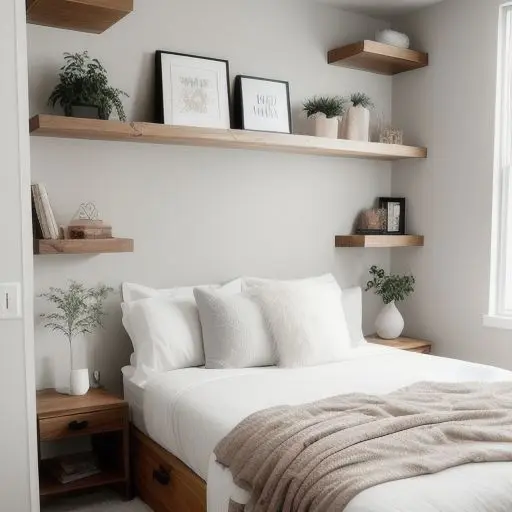 Wooden Tiny Master Bedroom 15